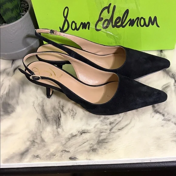 Sam Edelman Women's Bianka Sling Pump, Black, 7.5 - Picture 4 of 12
